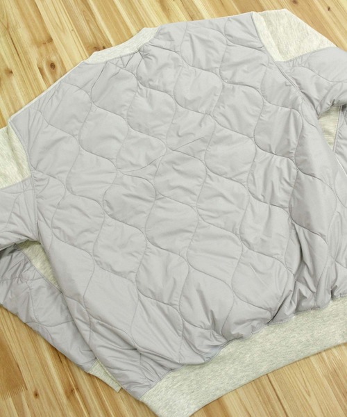Schott(ショット)の「QUILTED COMBI. CREW SWEAT(スウェット・メンズ・オートミール/グレイッシュブルー/ブラック・L/M/XXL/XL)」の11枚目の写真