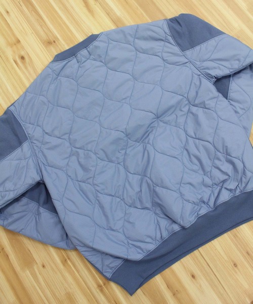 Schott(ショット)の「QUILTED COMBI. CREW SWEAT(スウェット・メンズ・オートミール/グレイッシュブルー/ブラック・L/M/XXL/XL)」の15枚目の写真