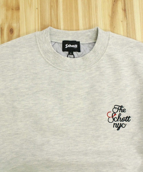 Schott(ショット)の「QUILTED COMBI. CREW SWEAT(スウェット・メンズ・オートミール/グレイッシュブルー/ブラック・L/M/XXL/XL)」の16枚目の写真