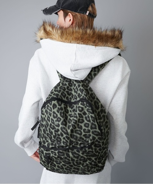 レオパード柄バックパック/ヒョウ柄/リュック/ユニセックス（バック