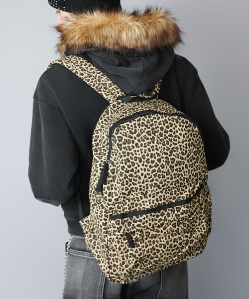 レオパード柄バックパック/ヒョウ柄/リュック/ユニセックス（バック