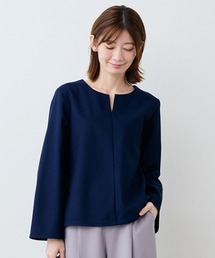 IEDIT 撥水加工&UVカットがうれしい 裏がとぅるすべ きれい見え”ほっと適温”トップス