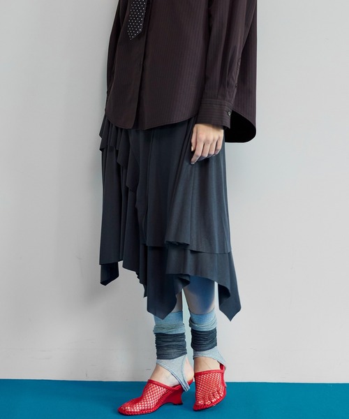 MAISON SPECIAL（メゾンスペシャル）の「Long Sock Tights/ロングソックストレンカ（レギンス/スパッツ・レディース・ピンク/ホワイト/グレー/ブラック・FREE）」の7枚目の写真