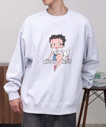【VISION STREET WEAR/ヴィジョンストリートウェア】×【BETTY BOOP/べティブ-プ】クルーネック スウェット トレーナー