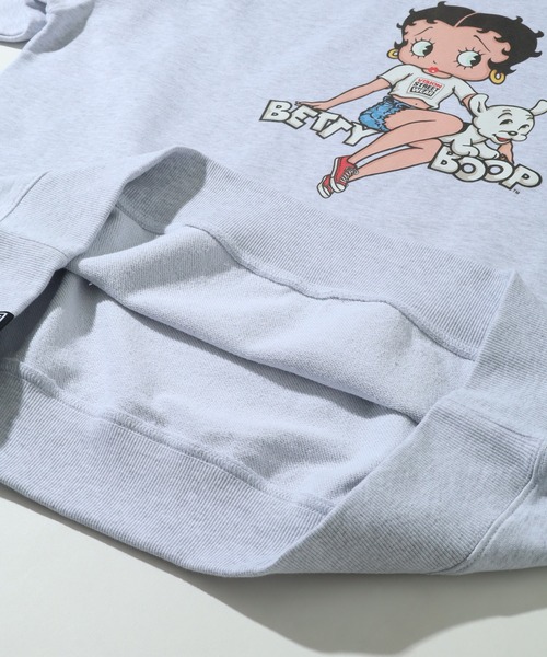 VISION STREET WEAR（ヴィジョンストリートウェア）の「【VISION STREET WEAR/ヴィジョンストリートウェア】×【BETTY BOOP/べティブ－プ】クルーネック スウェット トレーナー（スウェット・メンズ・チャコールグレー/オフホワイト/ライトグレー・M/L/LL）」の9枚目の写真