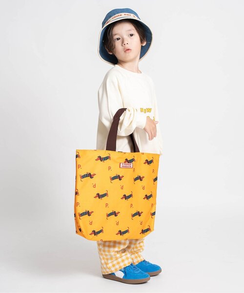 p.premier（ピードットプルミエ）の「ヘビロテしたい総柄レッスンバッグ（トートバッグ・キッズ・ブラック/オフホワイト/レッド/イエロー・FREE）」の10枚目の写真