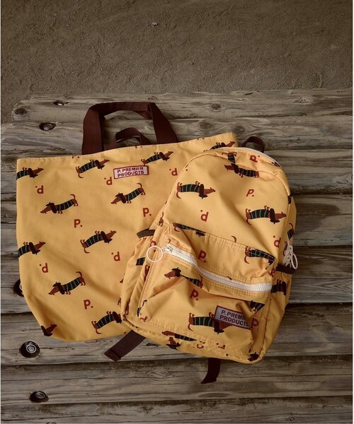 p.premier（ピードットプルミエ）の「ヘビロテしたい総柄レッスンバッグ（トートバッグ・キッズ・ブラック/オフホワイト/レッド/イエロー・FREE）」の16枚目の写真