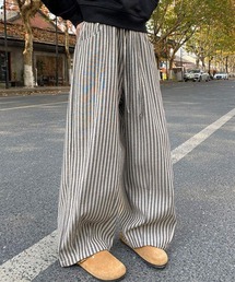 NOWLE（ノウル）の「【NOWLE】リラックスフィット ストライプ イージーパンツ（その他パンツ）」