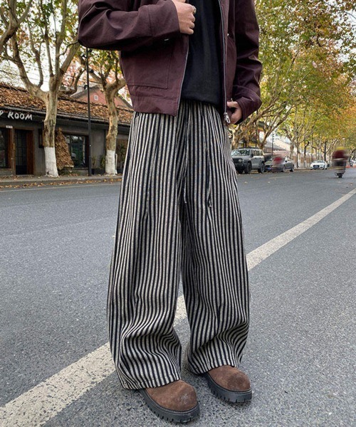 NOWLE（ノウル）の「【NOWLE】リラックスフィット ストライプ イージーパンツ（その他パンツ・メンズ・グレー/ブラック・LARGE/MEDIUM/SMALL）」の21枚目の写真