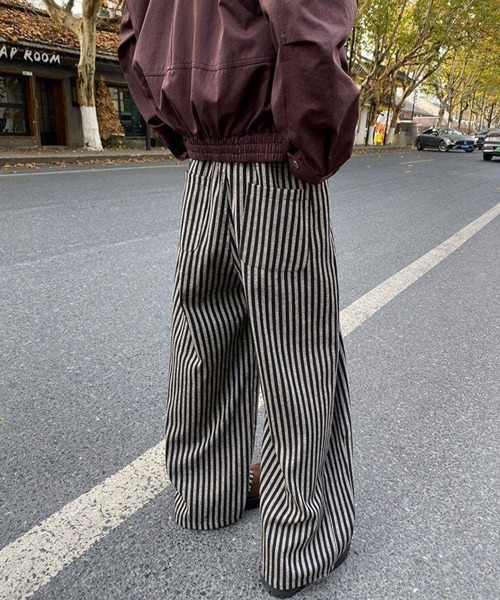 NOWLE（ノウル）の「【NOWLE】リラックスフィット ストライプ イージーパンツ（その他パンツ・メンズ・グレー/ブラック・LARGE/MEDIUM/SMALL）」の22枚目の写真