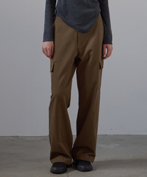 Cargo Pocket Wide Pants (Khaki Brown)