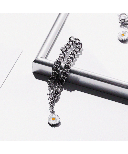 Hopeful Daisy Pendant 6 Basic Chain Bracelet (C2503AC1282_SV