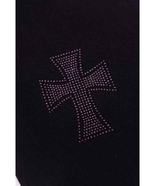 UNKNOWN LONDON(アンノウン・ロンドン)の「スエットパンツ|Black x Purple Cross Rhinestone Jogger|Unknown London(スウェットパンツ・メンズ・ブラック・SMALL/MEDIUM/LARGE/X-LARGE)」の3枚目の写真