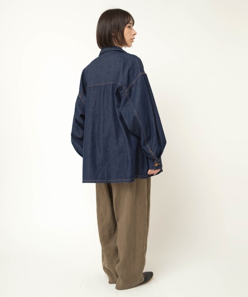 RNA-N(アールエヌエーエヌ)の「J2184 デニムTYPE3 シャツジャケット(デニムジャケット・レディース・ワンウォッシュ・FREE)」の11枚目の写真