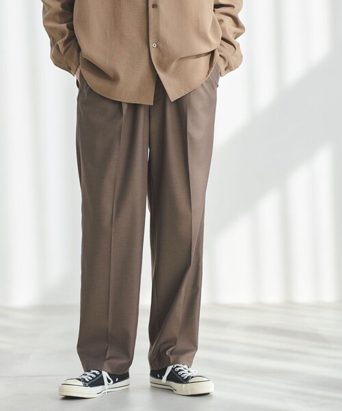 green label relaxing（グリーンレーベルリラクシング）の「CARREMAN オルマイ ワイド パンツ W3 -ストレッチ-（その他パンツ・メンズ・ライトグレー/モカ/ブラック・XL/L/S/M）」の3枚目の写真