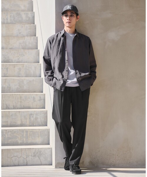 green label relaxing（グリーンレーベルリラクシング）の「CARREMAN オルマイ ワイド パンツ W3 -ストレッチ-（その他パンツ・メンズ・ライトグレー/モカ/ブラック・XL/L/S/M）」の22枚目の写真