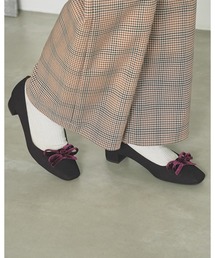 ダブルリボン 3cm パンプス