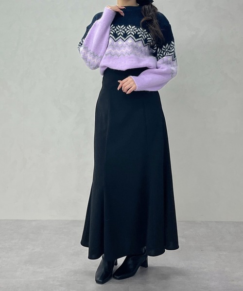 MISCH MASCH(ミッシュマッシュ)の「一部店舗限定 ノルディック柄配色ニットプルオーバー(ニット/セーター・レディース・レッド/パープル/ブルー・フリ-)」の17枚目の写真
