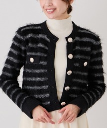 金ボタン」に該当するノーカラージャケット（ミドル丈）ファッション