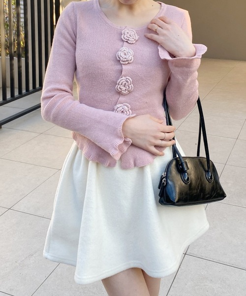 frunco（フランコ）の「フラワーヘムトップス（Tシャツ/カットソー・レディース・ホワイト/ピンク・FREE）」の14枚目の写真