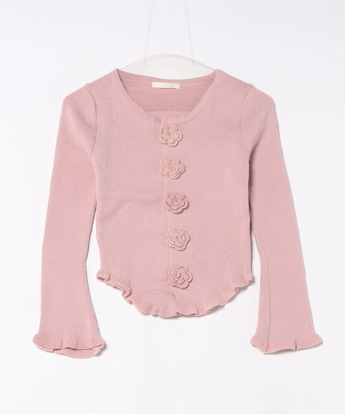 frunco（フランコ）の「フラワーヘムトップス（Tシャツ/カットソー・レディース・ホワイト/ピンク・FREE）」の5枚目の写真