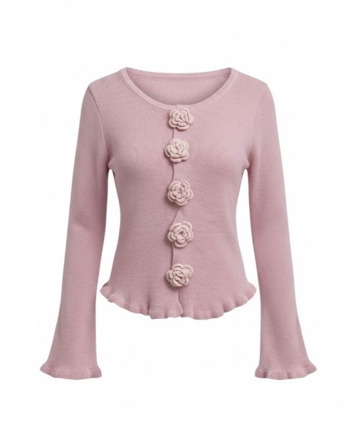 frunco（フランコ）の「フラワーヘムトップス（Tシャツ/カットソー・レディース・ホワイト/ピンク・FREE）」の22枚目の写真