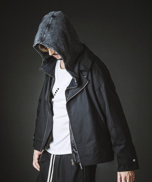 NO ID.(ノーアイディ)の「【NO ID.】Changing Hooded Blouson / チェンジング フーデッド ブルゾン(ブルゾン・メンズ・グレー/ブラック・ONE SIZE)」の5枚目の写真