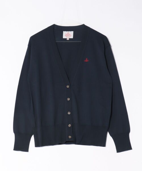 Vivienne Westwood(ヴィヴィアンウエストウッド)の「オーガニックコットンベーシックリラックスVネックカーディガン(カーディガン/ボレロ・レディース・ブラック/ブルー/レッド/ホワイト・FREE)」の3枚目の写真