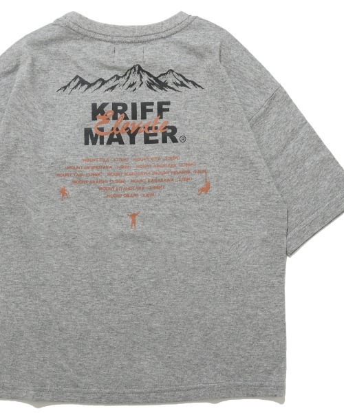 KRIFF MAYER Kid's Collection（クリフメイヤーキッズコレクション）の「【撥水・防汚】クリーネスポケT(山)（Tシャツ/カットソー・キッズ・オフホワイト/イエロー/ブラック/グレー・150/140/130/120/170/160）」の3枚目の写真