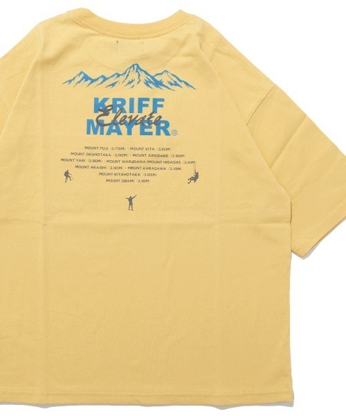 KRIFF MAYER Kid's Collection（クリフメイヤーキッズコレクション）の「【撥水・防汚】クリーネスポケT(山)（Tシャツ/カットソー・キッズ・オフホワイト/イエロー/ブラック/グレー・150/140/130/120/170/160）」の4枚目の写真