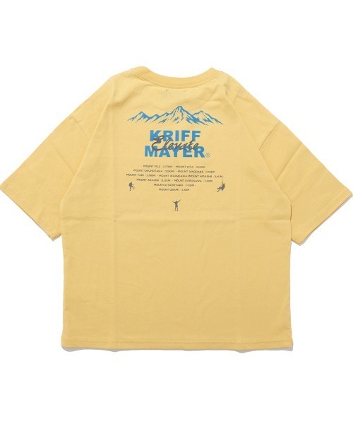 KRIFF MAYER Kid's Collection（クリフメイヤーキッズコレクション）の「【撥水・防汚】クリーネスポケT(山)（Tシャツ/カットソー・キッズ・オフホワイト/イエロー/ブラック/グレー・150/140/130/120/170/160）」の13枚目の写真