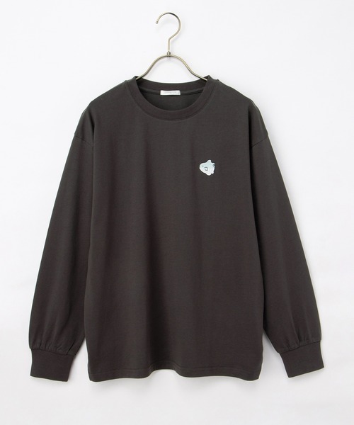 Honeys(ハニーズ)の「モチーフ刺繍Tシャツ(Tシャツ/カットソー・レディース・スミクロ/ネイビー/ミント/ピンク/ライトベージュ・L/M/S/SS)」の21枚目の写真