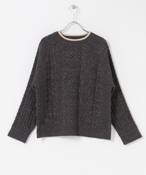 URBAN RESEARCH DOORS（アーバンリサーチドアーズ）の「ラグランモールニット（ニット/セーター・レディース・アイボリー/チャコールグレー・FREE）」の20枚目の写真