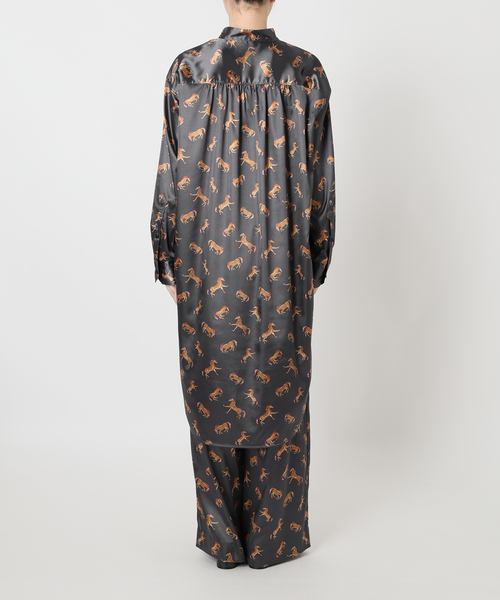 VERMEIL par iena（ヴェルメイユパーイエナ）の「Horsey Pattern シャツワンピース（シャツワンピース・レディース・オレンジ/チャコールグレー・FREE）」の18枚目の写真