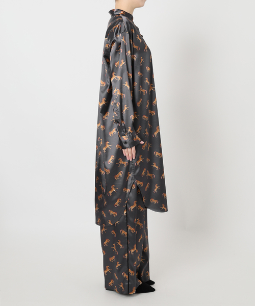 VERMEIL par iena（ヴェルメイユパーイエナ）の「Horsey Pattern シャツワンピース（シャツワンピース・レディース・オレンジ/チャコールグレー・FREE）」の19枚目の写真