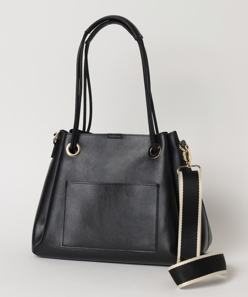 Elura（エルーラ）の「3WAYハトメトート/633020（トートバッグ・レディース・オフホワイト/ブラック・FREE）」の10枚目の写真