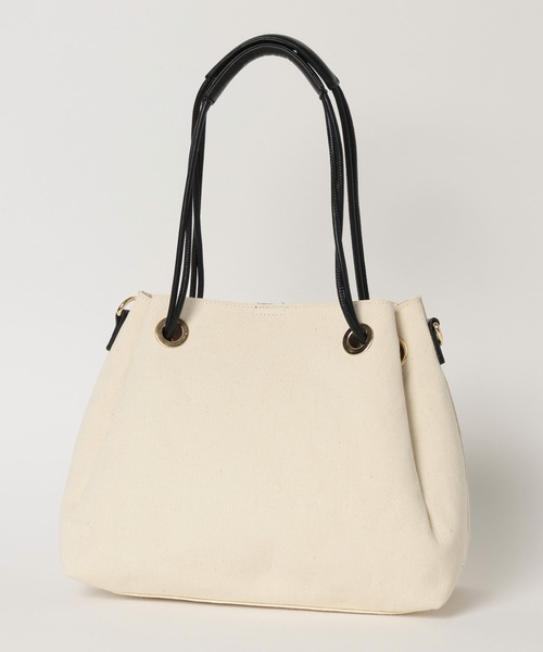 Elura（エルーラ）の「3WAYハトメトート/633020（トートバッグ・レディース・オフホワイト/ブラック・FREE）」の16枚目の写真