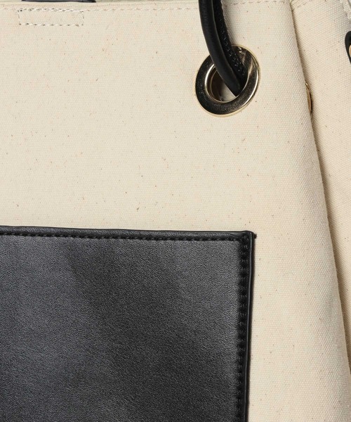 Elura(エルーラ)の「3WAYハトメトート/633020(トートバッグ・レディース・オフホワイト/ブラック・FREE)」の22枚目の写真