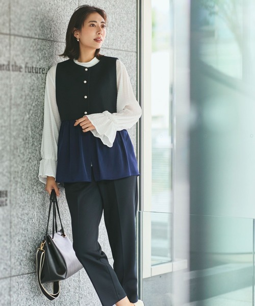 Elura（エルーラ）の「3WAYハトメトート/633020（トートバッグ・レディース・オフホワイト/ブラック・FREE）」の5枚目の写真