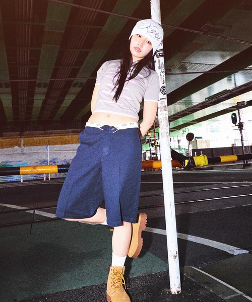 X-girl（エックスガール）の「X-girl × Dickies WASHED WORK SHORTS（その他パンツ・レディース・ブラウン/ブラック・S/M）」の2枚目の写真