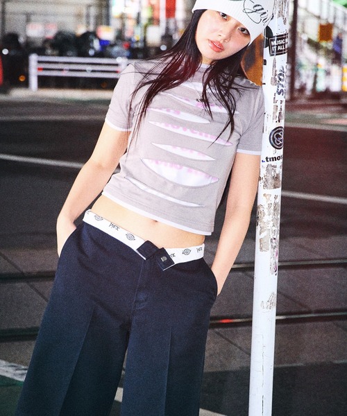 X-girl（エックスガール）の「X-girl × Dickies WASHED WORK SHORTS（その他パンツ・レディース・ブラウン/ブラック・S/M）」の4枚目の写真