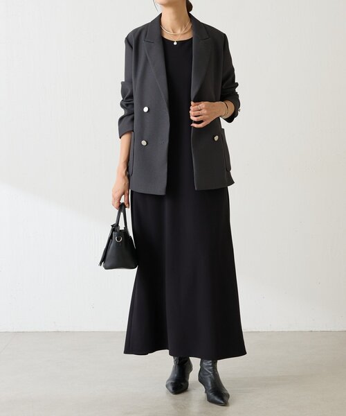 LIVETART（リヴェタート）の「《LIVETART》ボンディングメッシュジャケット（テーラードジャケット・レディース・グレー/ネイビー・FREE）」の15枚目の写真