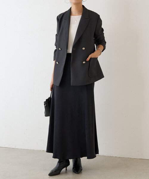 LIVETART（リヴェタート）の「《LIVETART》ボンディングメッシュジャケット（テーラードジャケット・レディース・グレー/ネイビー・FREE）」の21枚目の写真