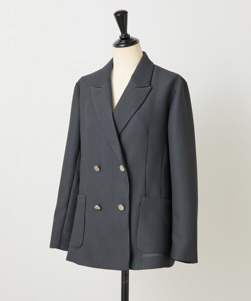 LIVETART（リヴェタート）の「《LIVETART》ボンディングメッシュジャケット（テーラードジャケット・レディース・グレー/ネイビー・FREE）」の20枚目の写真