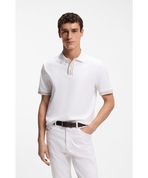 BOSS（ボス）の「シルケットコットン ポロシャツ ライントリム（ポロシャツ）」