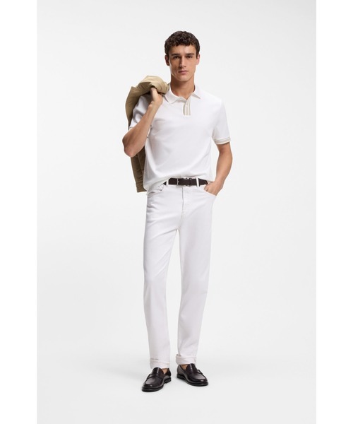 BOSS(ボス)の「シルケットコットン ポロシャツ ライントリム(ポロシャツ・メンズ・ダークブルー/ホワイト/ベージュ/ブルー・XL/XXL/M/S/L/XXXL)」の6枚目の写真
