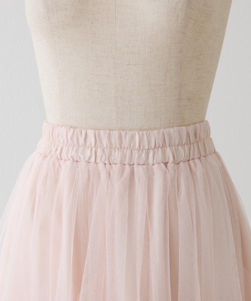 one after another NICE CLAUP(ワンアフターアナザーナイスクラップ)の「イレヘムチュールスカート(スカート・レディース・チャコールグレー/アイボリー/ライトピンク・FREE)」の4枚目の写真