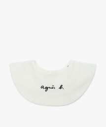 agnes b. | ベビー ロゴ 刺繍 マルチカラー コットン リバーシブル スタイ(スタイ/よだれかけ)