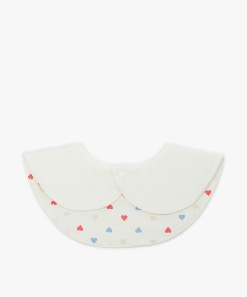 agnes b.（アニエスベー）の「ベビー ロゴ 刺繍 マルチカラー コットン リバーシブル スタイ（スタイ/よだれかけ・キッズ・ホワイト系その他・FREE）」の2枚目の写真