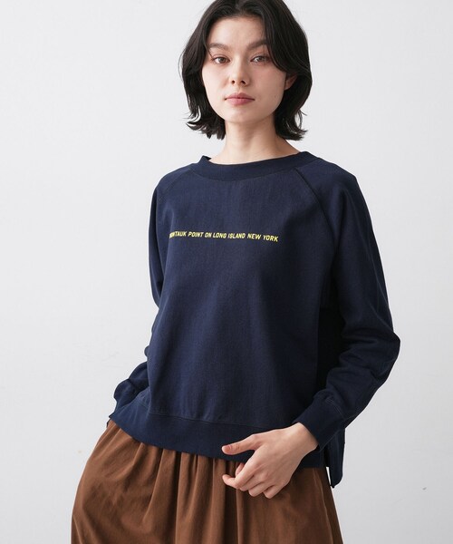 Dessin（デッサン）の「【洗える】ラグラン切り替えミニロゴカットソー（Tシャツ/カットソー・レディース・ネイビー/グレー/ホワイト系・00/01/02/03）」の3枚目の写真